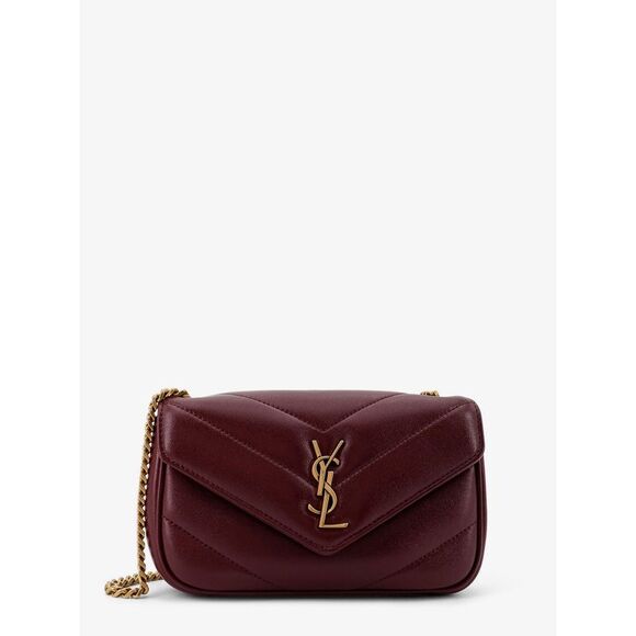 Saint Laurent Women Loulou Mini Leather Shoulder Bag With Chevron Stitching - Picture 1 of 5